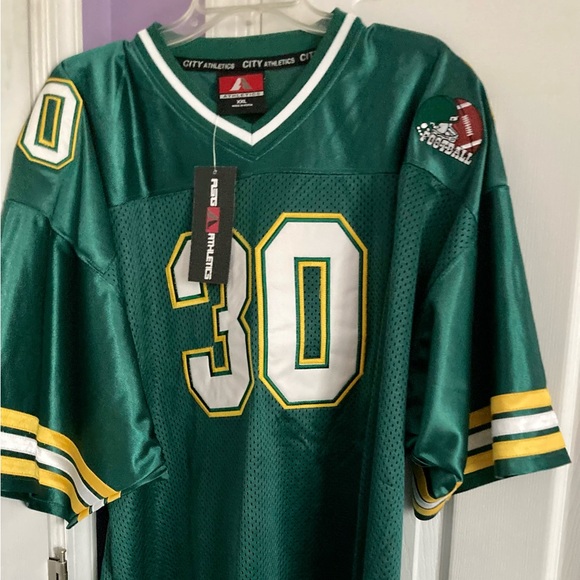 City Athletics Classic Green/Yellow Embroidered Football Jersey Size XXL NWT - Picture 1 of 4